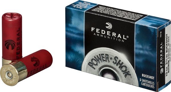 Federal P2582B 20 Gauge 3 in 18 Pellets 2 Buckshot 5 Rounds per Box - Federal Premium Ammunition - 20 Gauge