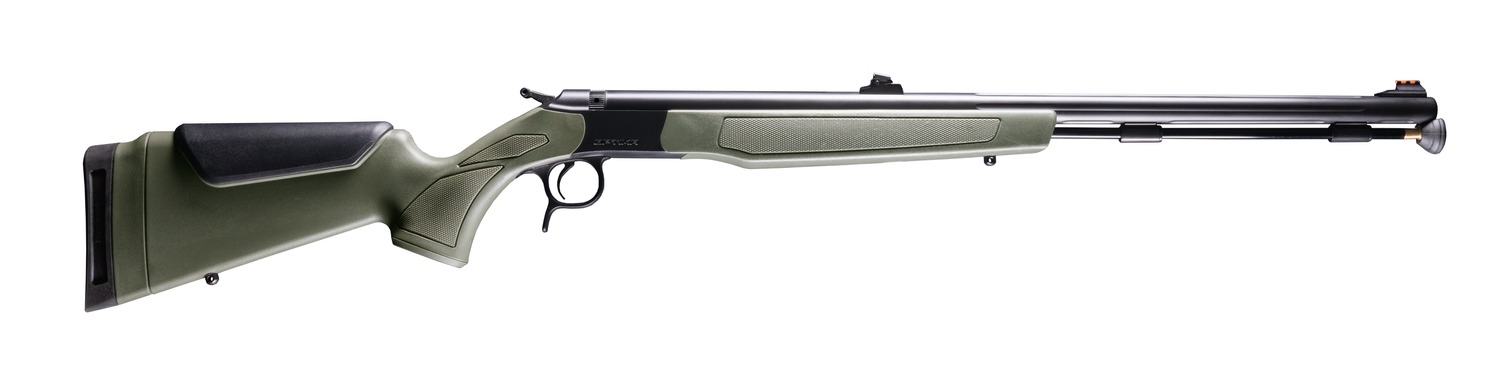 CVA PR2046NW Optima .50 Caliber 1 Nitride Black Synth 2-Piece w/ Cheek Risers FIBER OPTIC SIGHTS - CVA