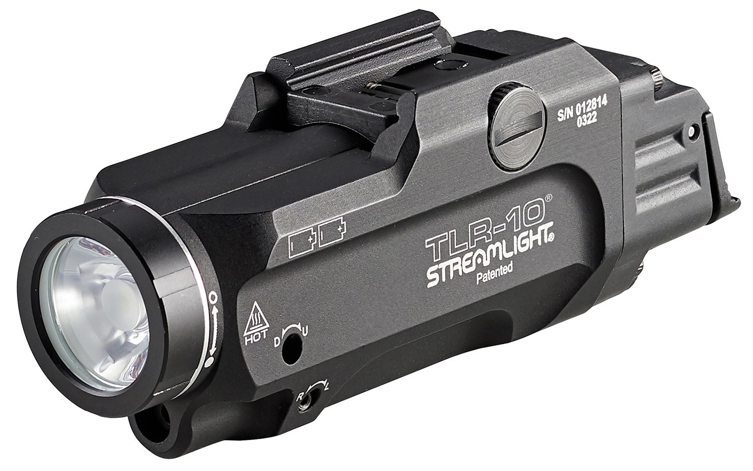 Streamlight 69470 TLR-10 Weapon Light w/Laser 1000 Lumens Output White LED Light Red Laser 200 Meters Beam Rail Grip Clamp Mount Flex Aluminum - Streamlight - 1,000 LUMENS