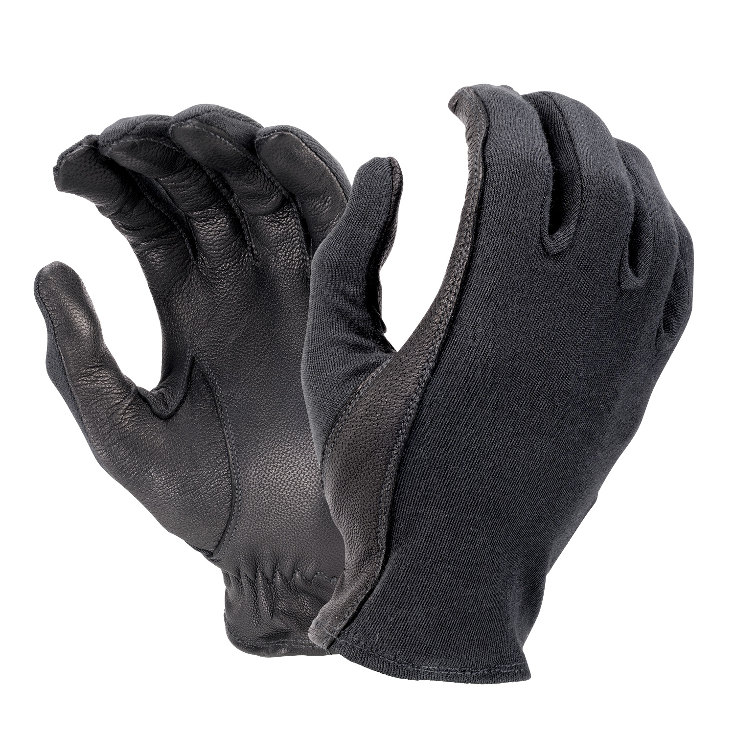 Hatch KSG500 Large Black Shooting Gloves: KEVLAR, Cut & Fire Resistant, Leather Palm, SWAT Uniform