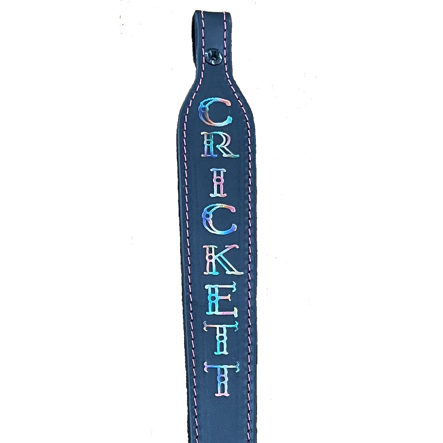 Crickett KSA802 Rifle Sling Black Leather with Pink Stitching 23"x1.75" - Keystone Sporting Arms - NONE INCLUDED