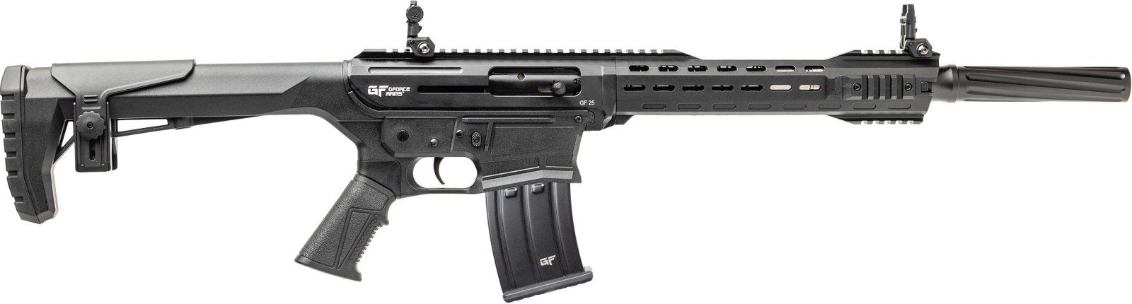 GForce Arms GF25DBLK 12 Gauge Shotgun 5+1 MLOK Rail Black Synthetic - GForce Arms - 12 GAUGE