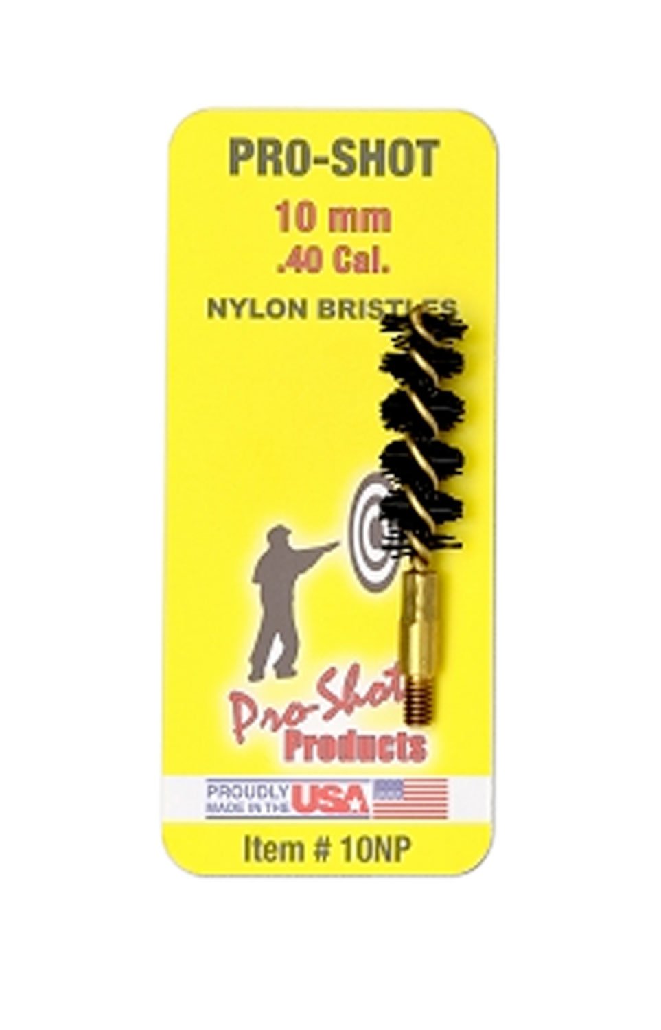 Pro-Shot Nylon Pistol Bore Brush with Brass Core .40 cal/10mm - Pro-Shot Products - 10MM/.40 CAL