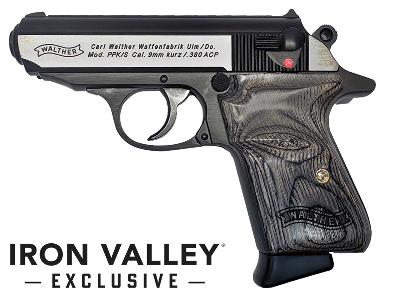 Walther 4796018 PPK/S .380 ACP Two-Tone, Grey Wood Grips, 3.3" Barrel