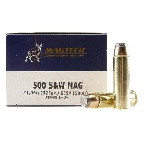 MagTech Sport Shooting Ammunition 500S&W 325Gr Semi JSPoint 20 500 (500B)