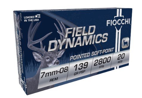 Fiocchi 7MM08B Field Dynamics 7mm-08 Rem 139gr PSP 20rd Box - Fiocchi - 7mm-08