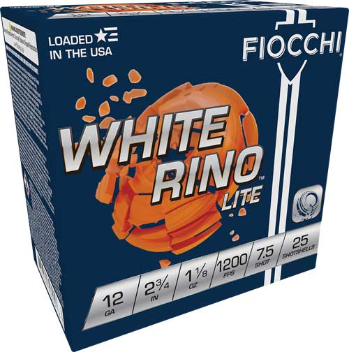 Buy Fiocchi 12WRNL75 White Rino 12ga 2 3/4" 1 1/8oz #7.5 Target Loads online