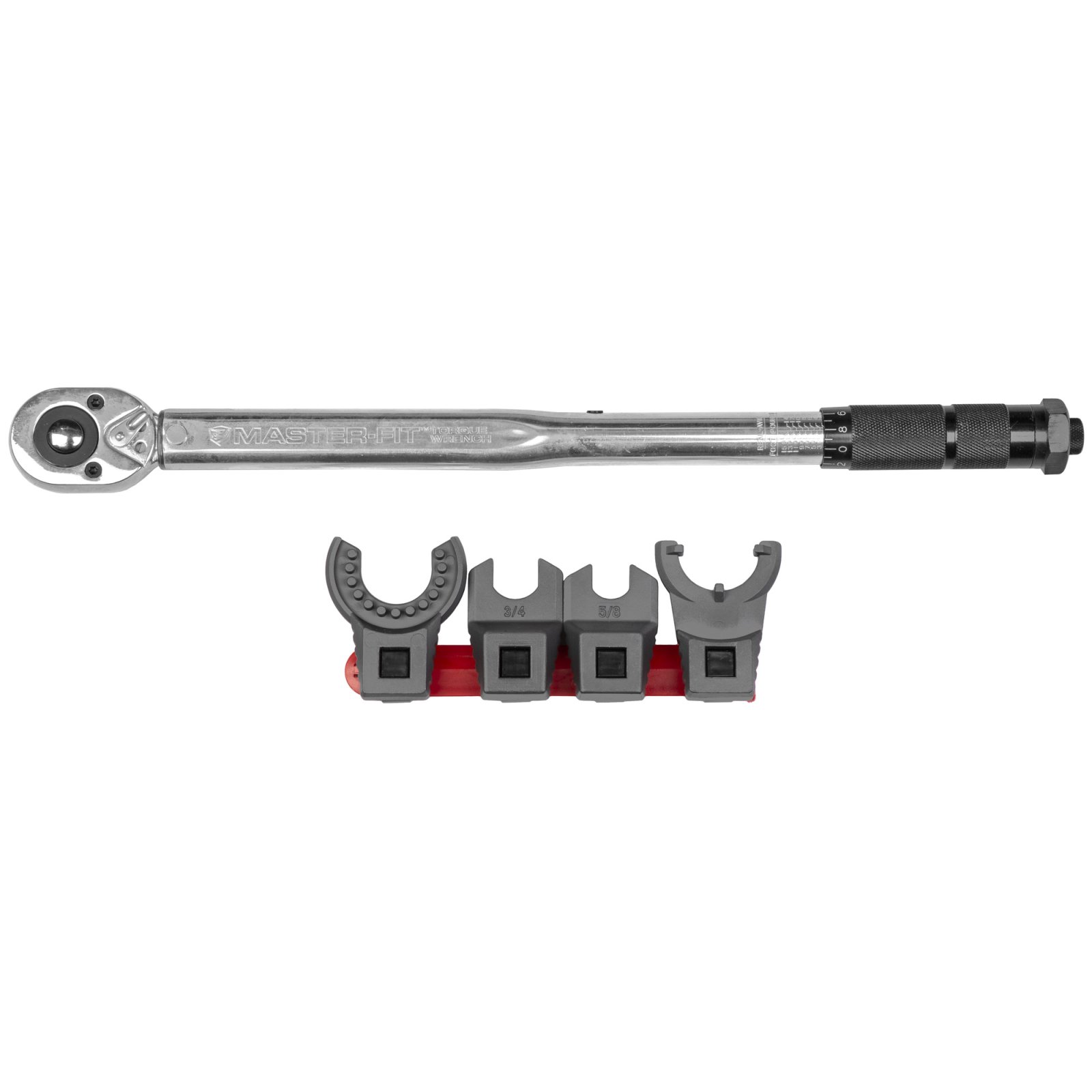 Real Avid AVMF5WS Master-Fit 5-Piece Crowfoot Wrench Set Gray/Red - Real Avid