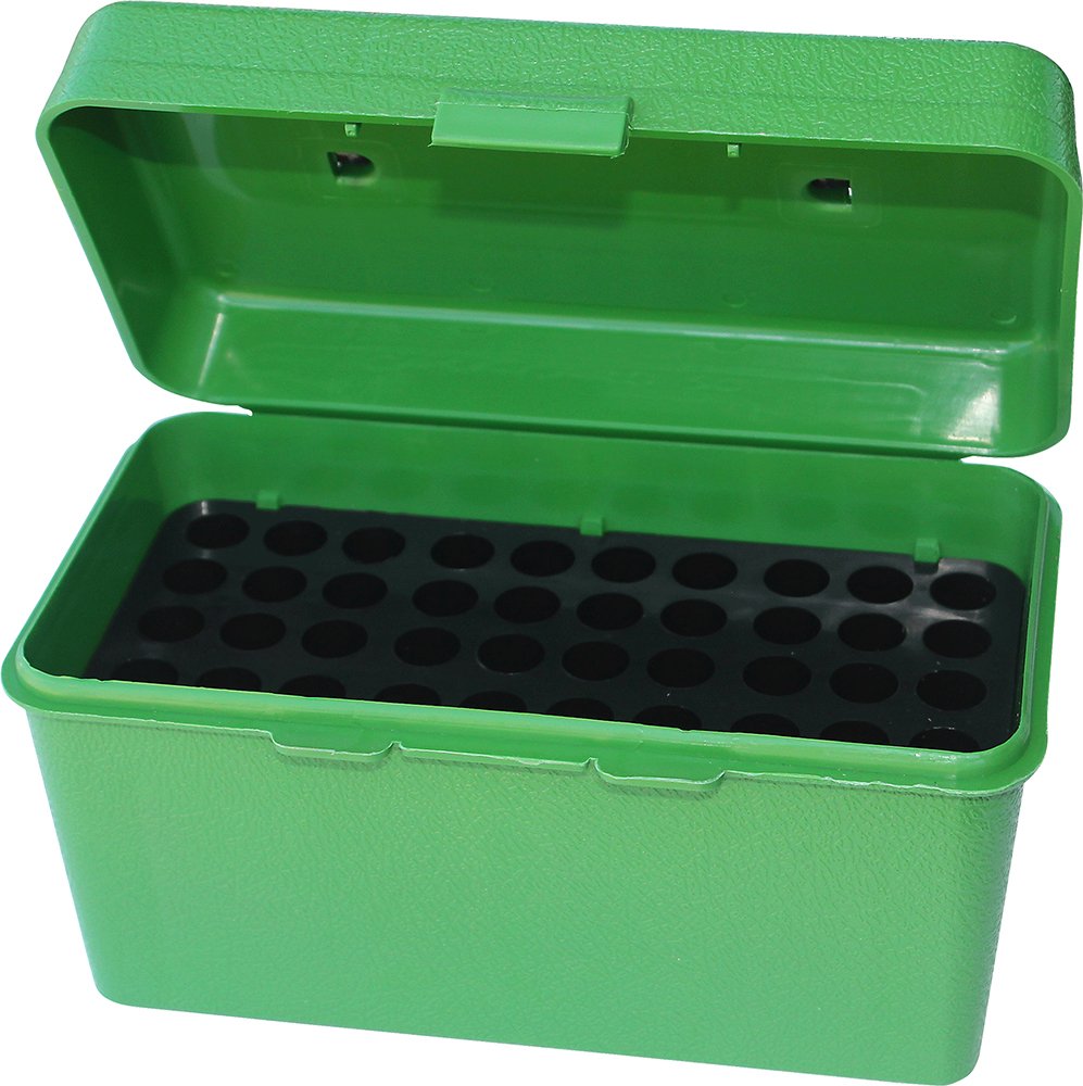 Buy MTM Deluxe H-50 Series Rifle Ammo Box Small Green 50 Rounds H50-RS-10 online