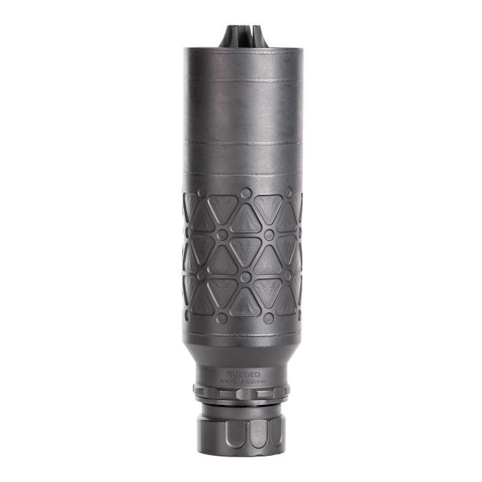 Rugged AXL762 7.62/30 Cal 5.7-6.6 In 5/8-24 Thread Cobalt6 Black Cerakote - Rugged Suppressors - 30 Caliber | 7.62mm