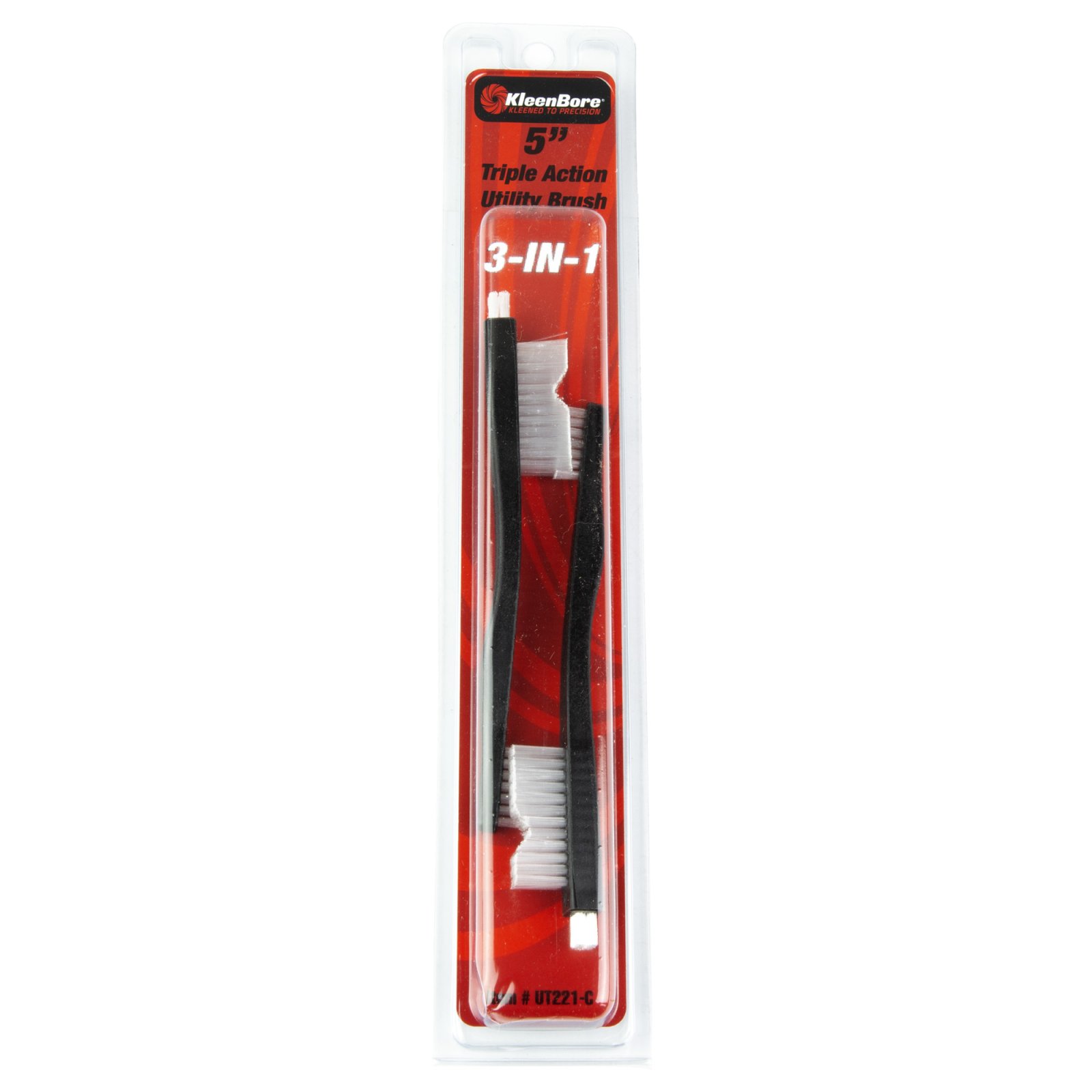 KleenBore UT221C Triple Action Utility Brush 5" Nylon 2 Pack