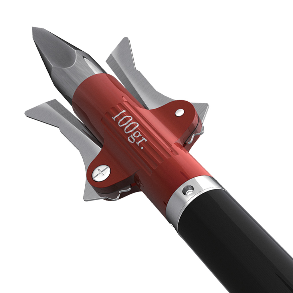 Rexpid II Broadheads 100gr 3pk Mechanical 1.5" Cut No O-Rings Needed