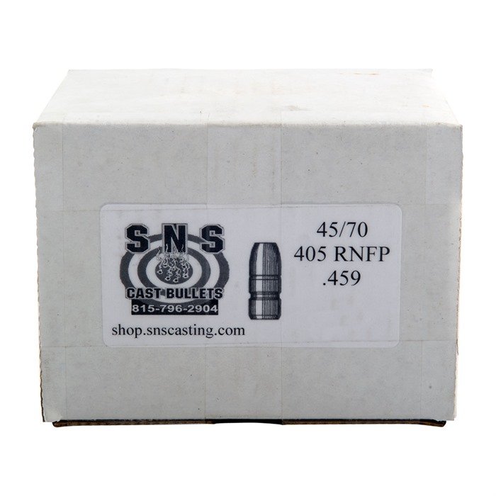 SNS CAST BULLETS 45/70 CALIBER (0.459") 405GR LEAD RNFP 250/BOX
