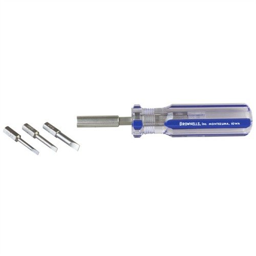 Brownells MAGNA-TIP 4 PIECE LE SCREWDRIVER SET WITH CLIP-TIP HANDLE - Brownells