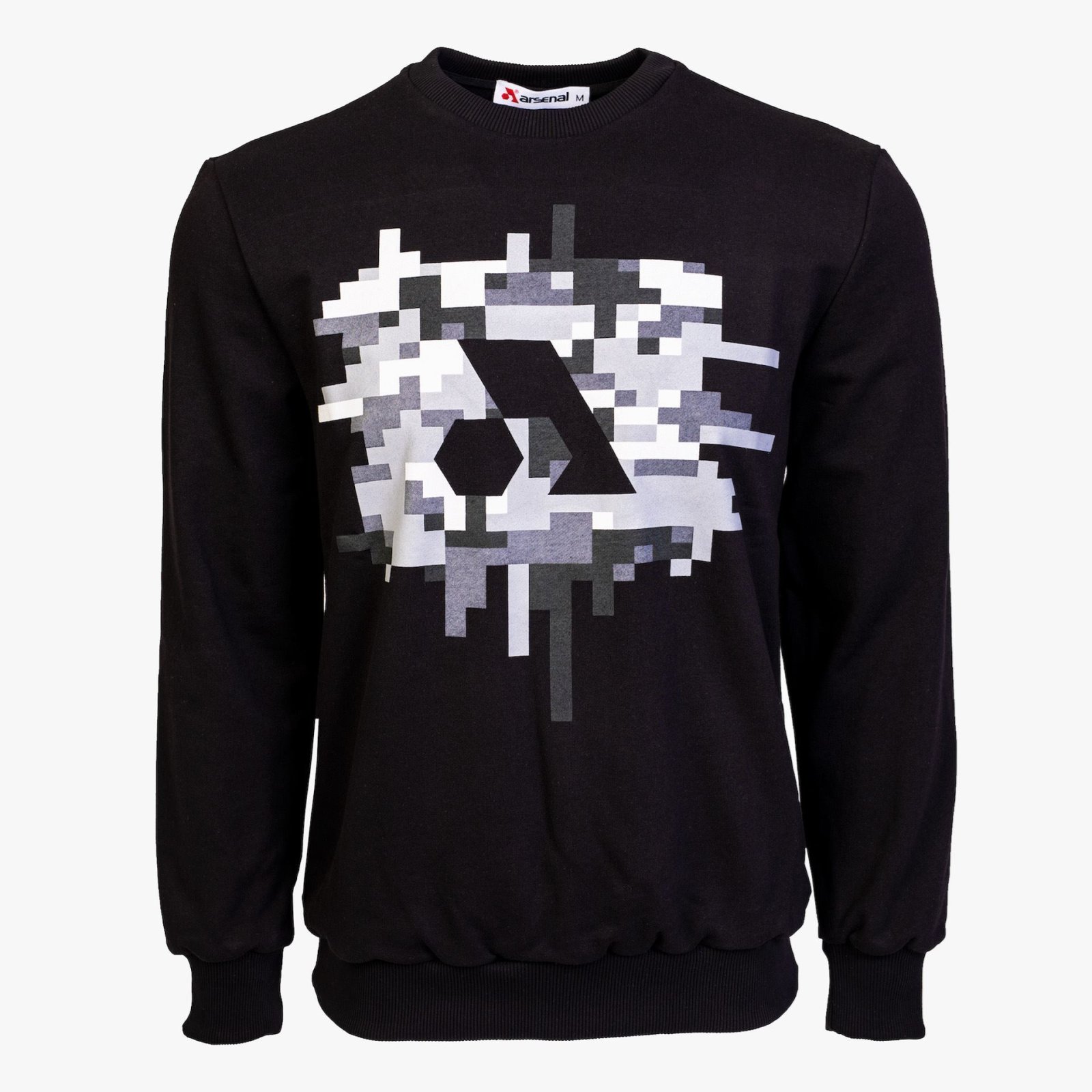 Arsenal Medium Black Cotton-Poly Standard Fit Centre Graphic Pullover Sweater - Arsenal
