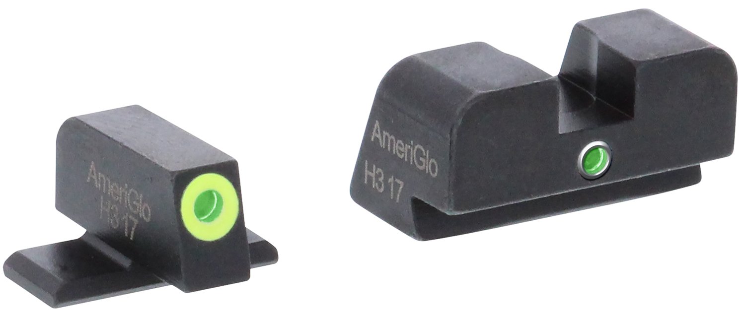 AmeriGlo SG301 i-Dot Sight Set SIG Sauer Green Tritium LumiGreen Front - AMER - STEEL