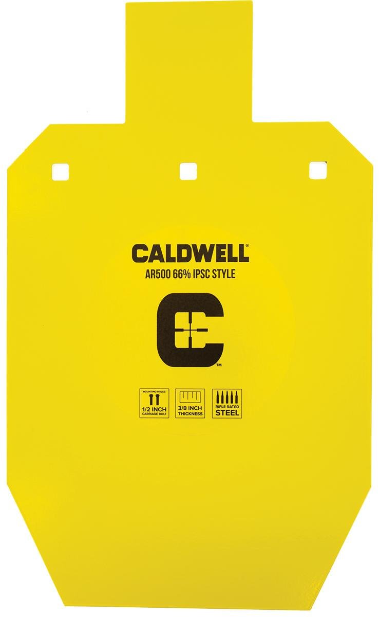 Buy Caldwell 1116702 AR-500 Steel Target 66% IPSC Yellow 20"x12"x0.4" online