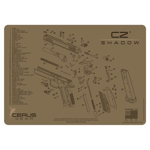 Cerus Gear CZ Shadow 2 ProMat Coyote Tan Gun Cleaning Mat 12"x17