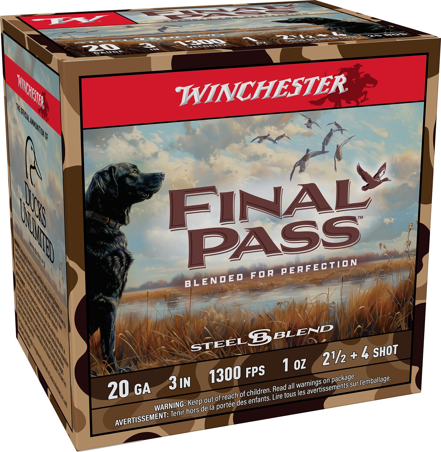Winchester Final Pass Shotshells 20ga 3 1oz 1300 fps #2.5 & #4 25/ct - Winchester - 20 GAUGE