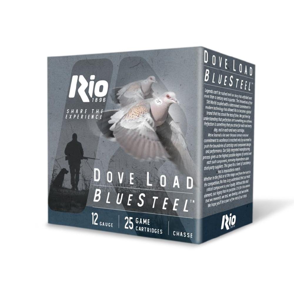 Rio Bluesteel Dove Load Shotshells 12 ga 2.75 1/1/8oz #6 1350 fps 25/ct