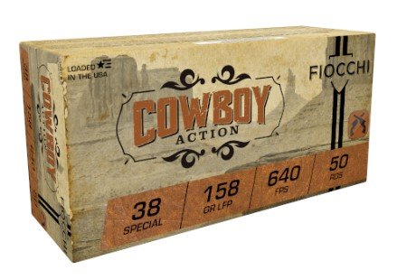 Fiocchi 38CA Cowboy Action Pistol 38SPL 158GR LRNFP 640FPS - Fiocchi - LEAD FLAT POINT