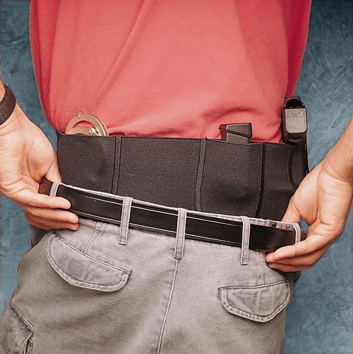 DeSantis 060BJG4Z0 Belly Band XL 44-50 Black Ambi 3 Pockets
