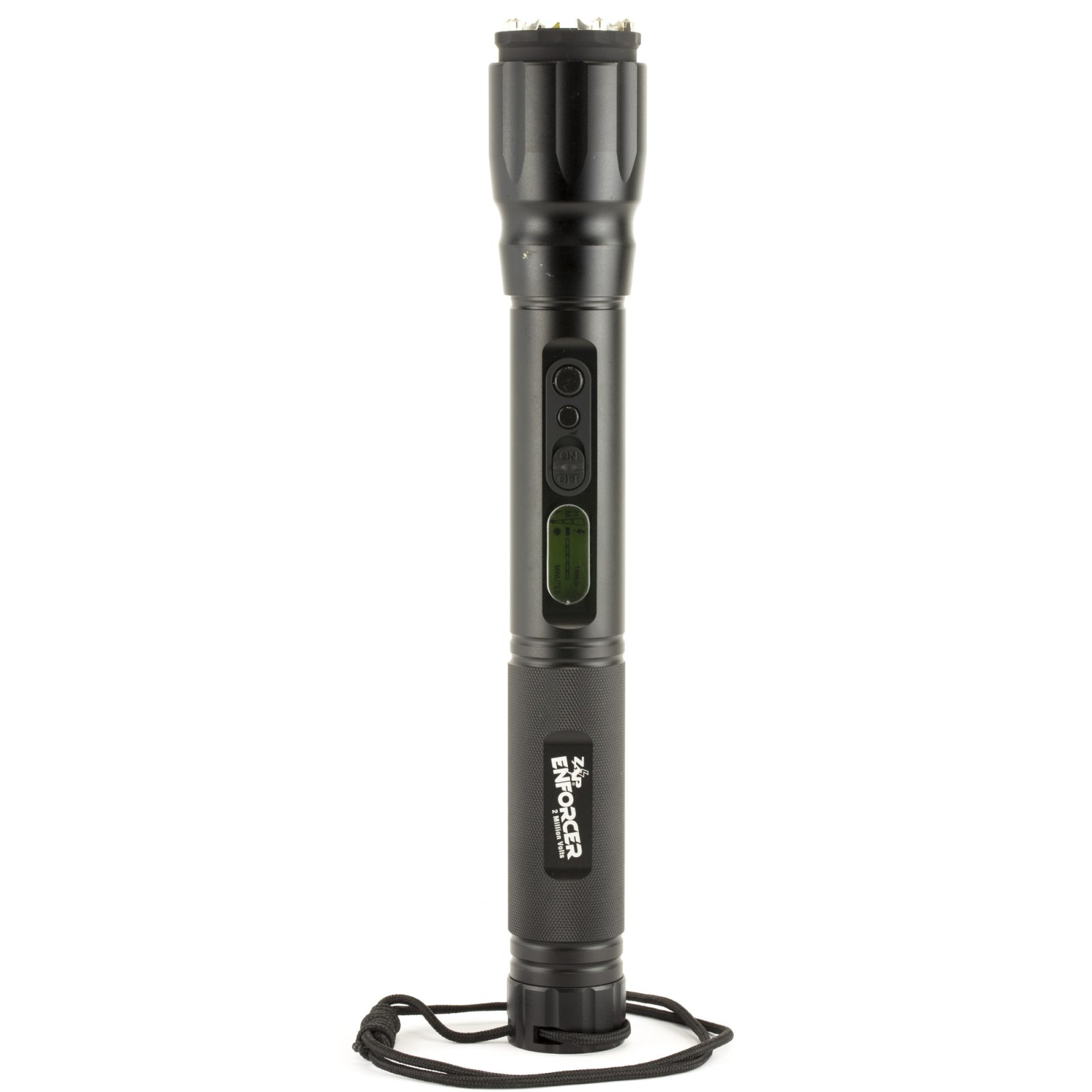 Zap ZAPEN Enforcer Stun Gun Flashlight 2M Volts 110 Lumen LED Black