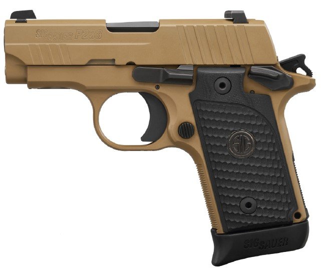 Sig P238 Emperor Scorpion Micro-Compact: Stainless Slide, FDE Frame, G-10 Grips - Sig Sauer - SAO