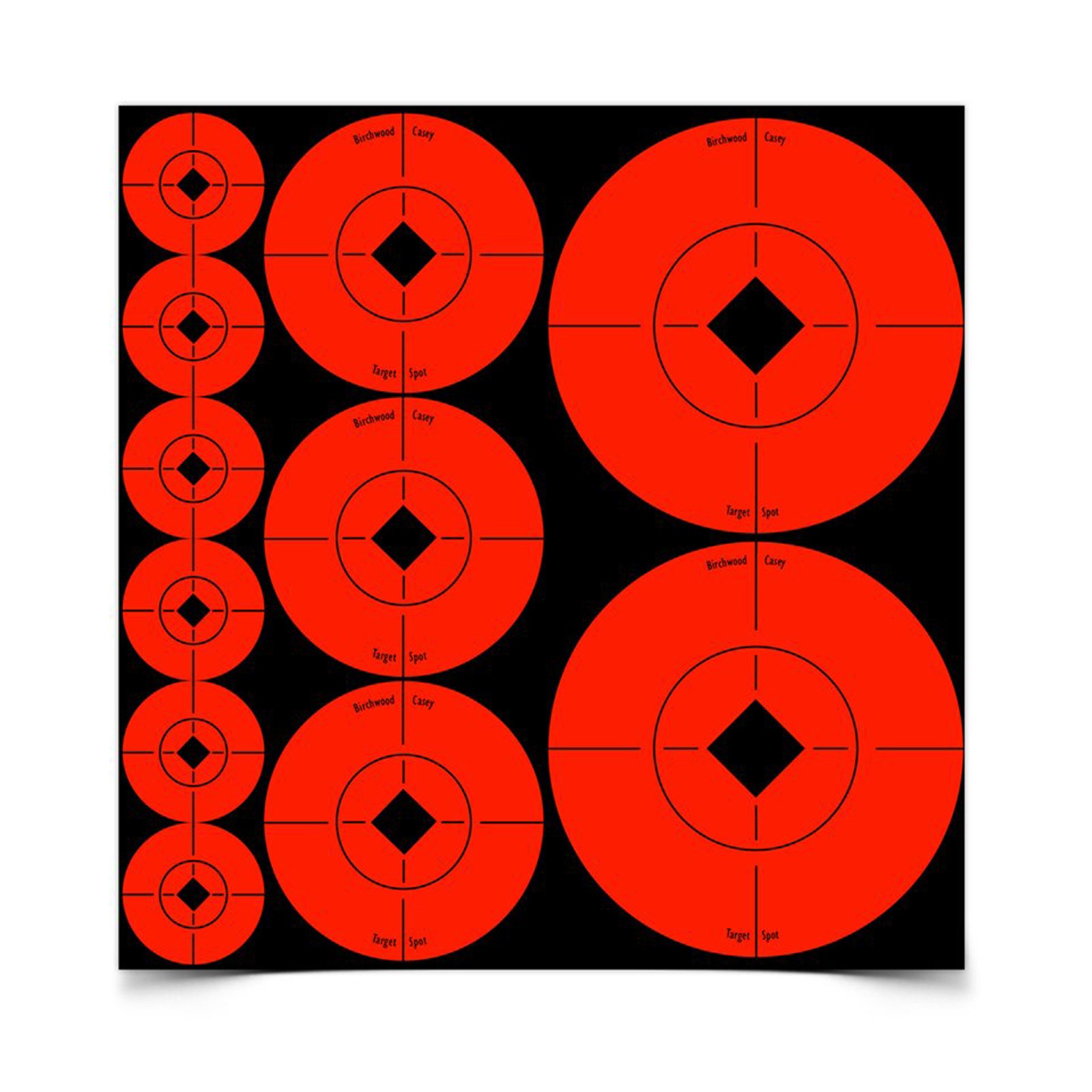 Birchwood CASEY Target Spots Assorted Size Orange Targets (33928) - Birchwood Casey - 1"/2"/3"