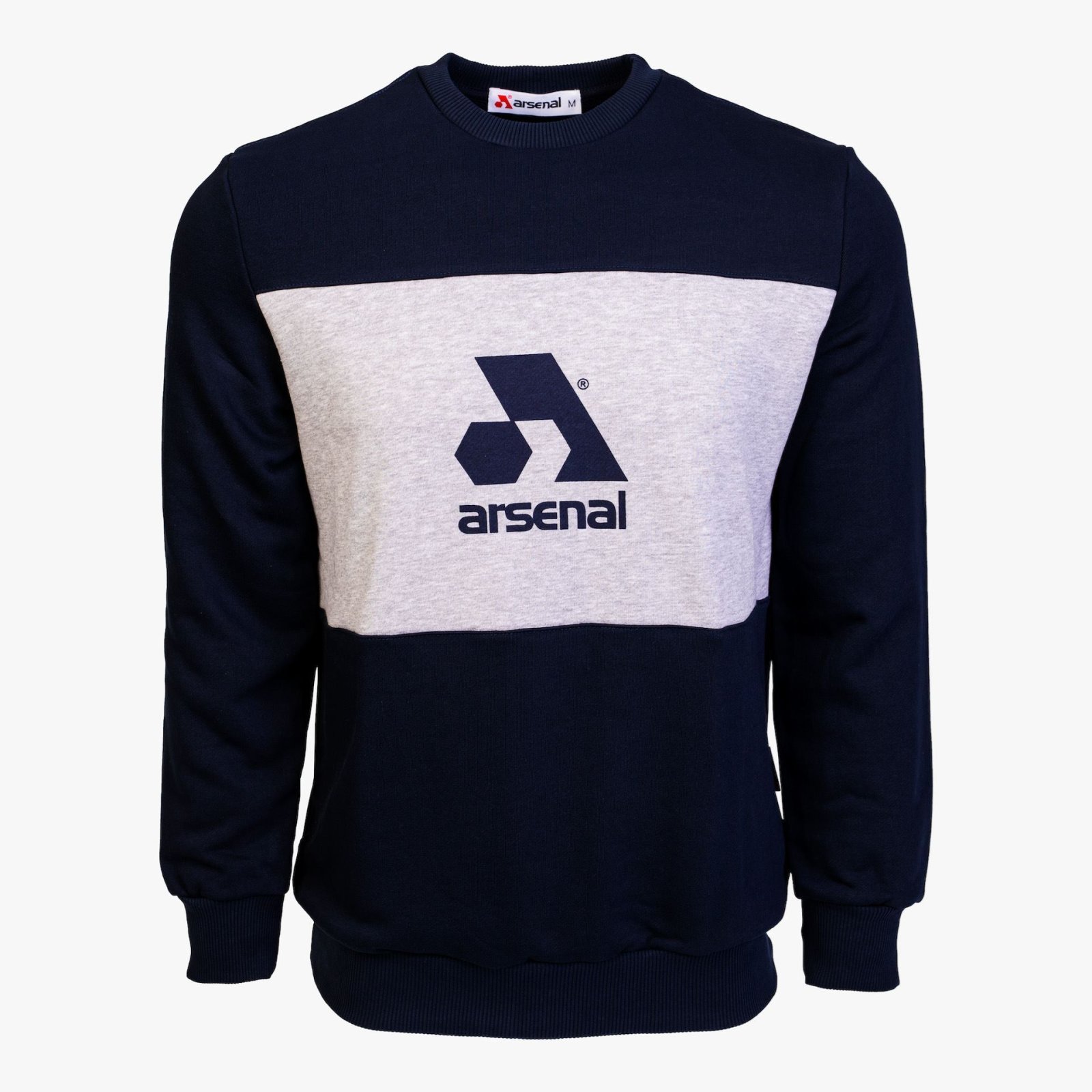 Arsenal XX-Large Blue / Grey Cotton-Poly Standard Fit Logo Pullover Sweater - Arsenal