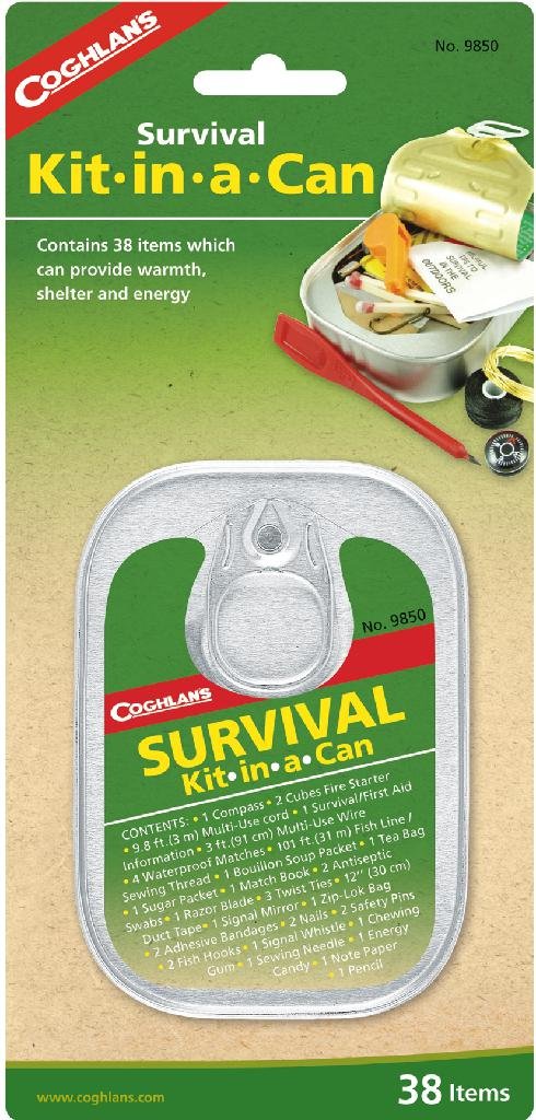 COGHLAN'S 9850 38-Piece Survival Kit in Can