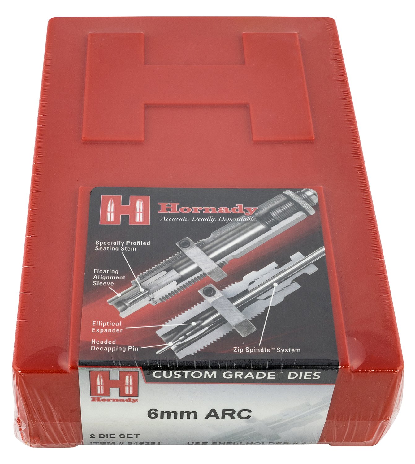 Hornady Custom Grade Series III 2-Die Set 6mm ARC .243" - Hornady Manufacturing Company - 6MM ARC