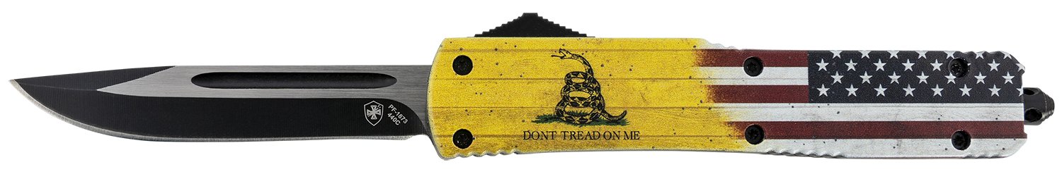 Templar MDTOM331 Gen II OTF Knife 3.5" 440C SS Blade Yellow Handle - TEMP - DROP POINT