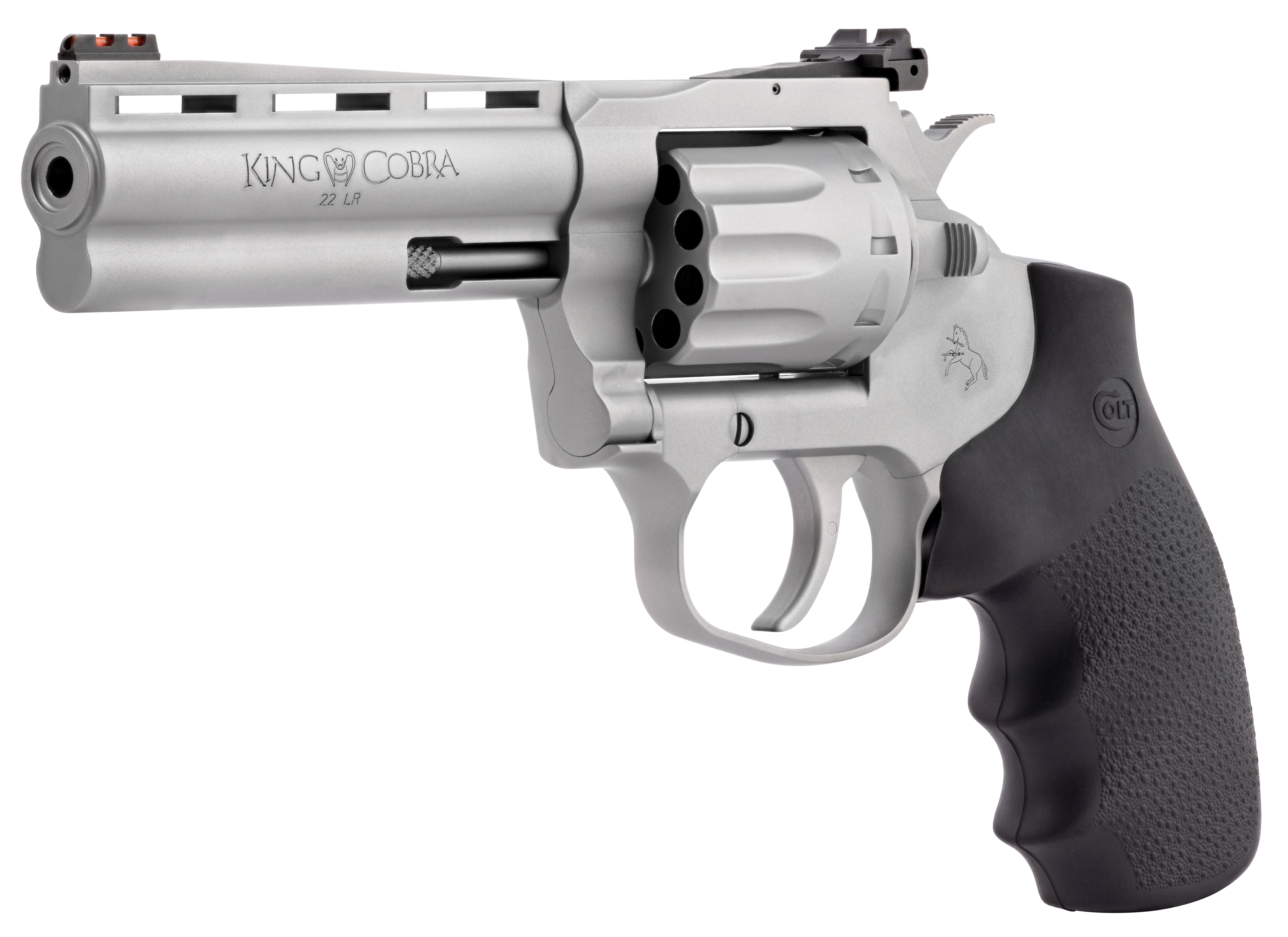 Colt ZKCOBRA22SM4RFO King Cobra 22LR 4.25" Matte SS Hogue 10RD Blem