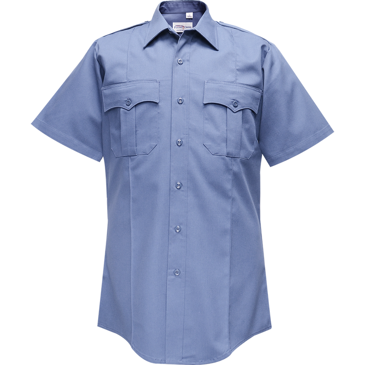 Duro Poplin Short Sleeve Shirt w/ Sewn-In Creases