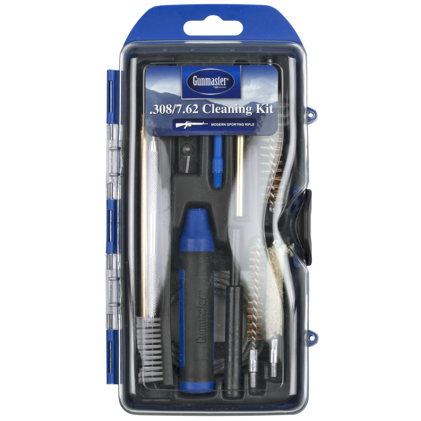 GunMaster GM308AR .308 Cal Rifle Cleaning Kit 17-Piece Black/Blue