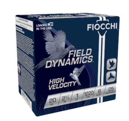 Fiocchi 20HV8 Field Dynamics High Velocity 20 Gauge Ammo - Fiocchi - 20 Gauge