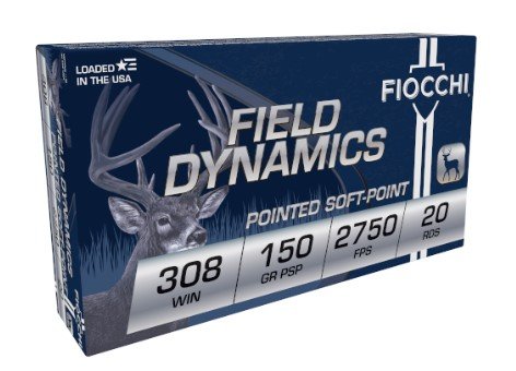 Fiocchi 308B Field Dynamics 308Win 150gr Pointed Soft Point 20 Per... - Fiocchi - POINTED SOFT POINT