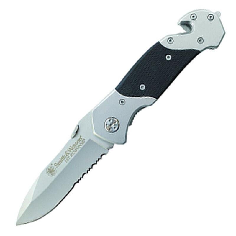 Smith & Wesson 1st Response Folding Knife 3-3/10 Serrated Drop Point Blade - Battenfeld Technologies