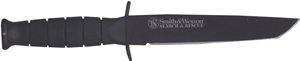 S&W Knife Ops Survival Tanto 6" Fixed Blade Blackened - Smith & Wesson