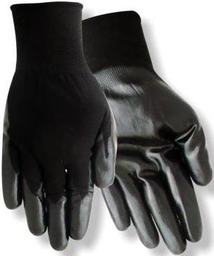 Red Steer A369B-L Nitrile Palm Glove Large Black 13G Nylon Knit