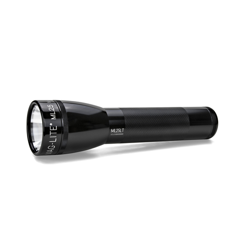 Maglite ML25LT LED Flashlight - Black, 2-Cell C, 192 Lumens, 7 Hour High, 72 Hour Low, 337m Beam
