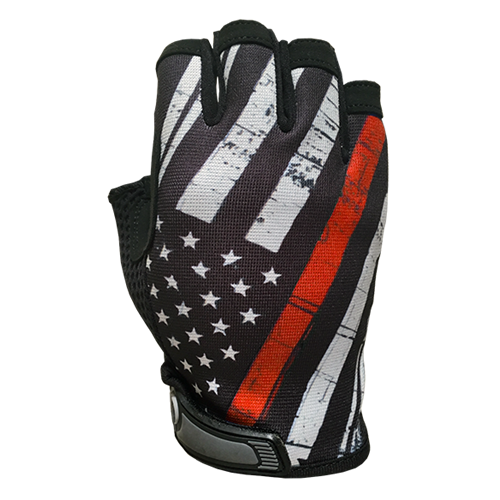 Buy Industrious Handwear Red Line Flag Unlined Half-Finger Gloves online