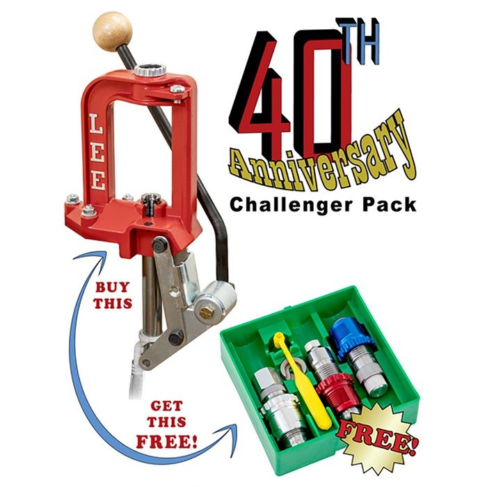 Lee Precision 92133 Challenger 40th Anniversary Press with 3-Die Set - Lee Precision