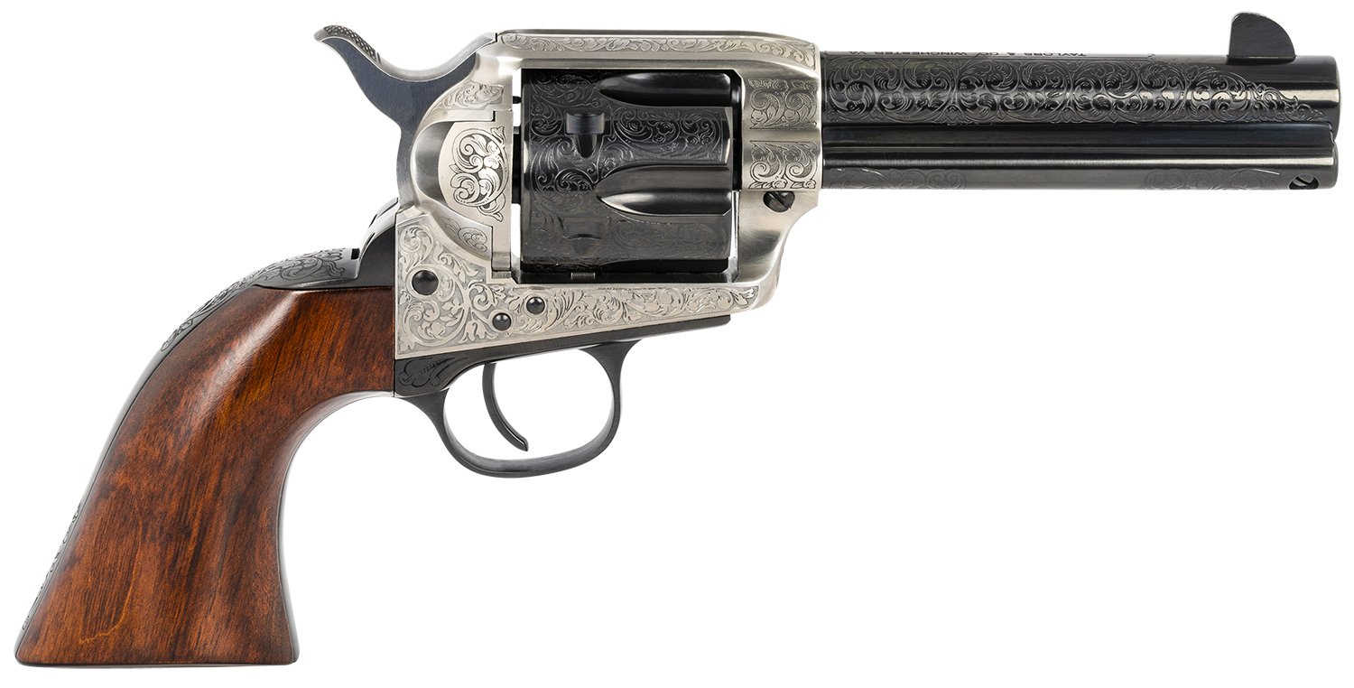 Taylors & Company 550925 1873 Cattleman .45 Colt 4.75" Engraved Revolver - TAY - 45 Colt (LC)