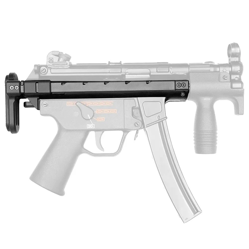 B&T 200598 Telescopic Stock Black 5-Position for MP5-K