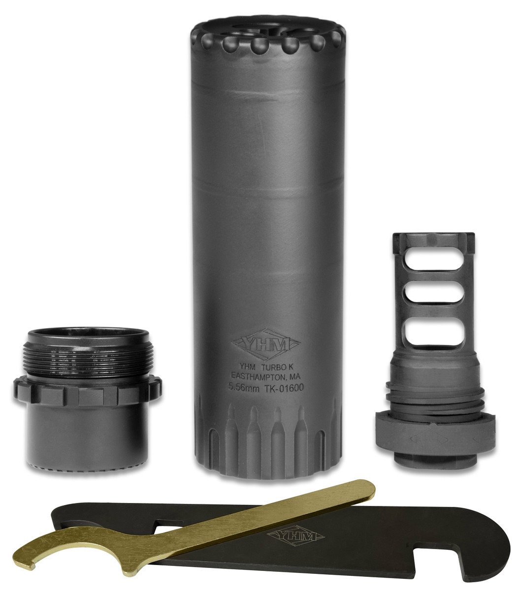 Yankee Hill YHM-2180-MB-28 Turbo K-RB 556 Suppressor w/Muzzle Brake Steel - Yankee Hill Machine Co. - 5.56
