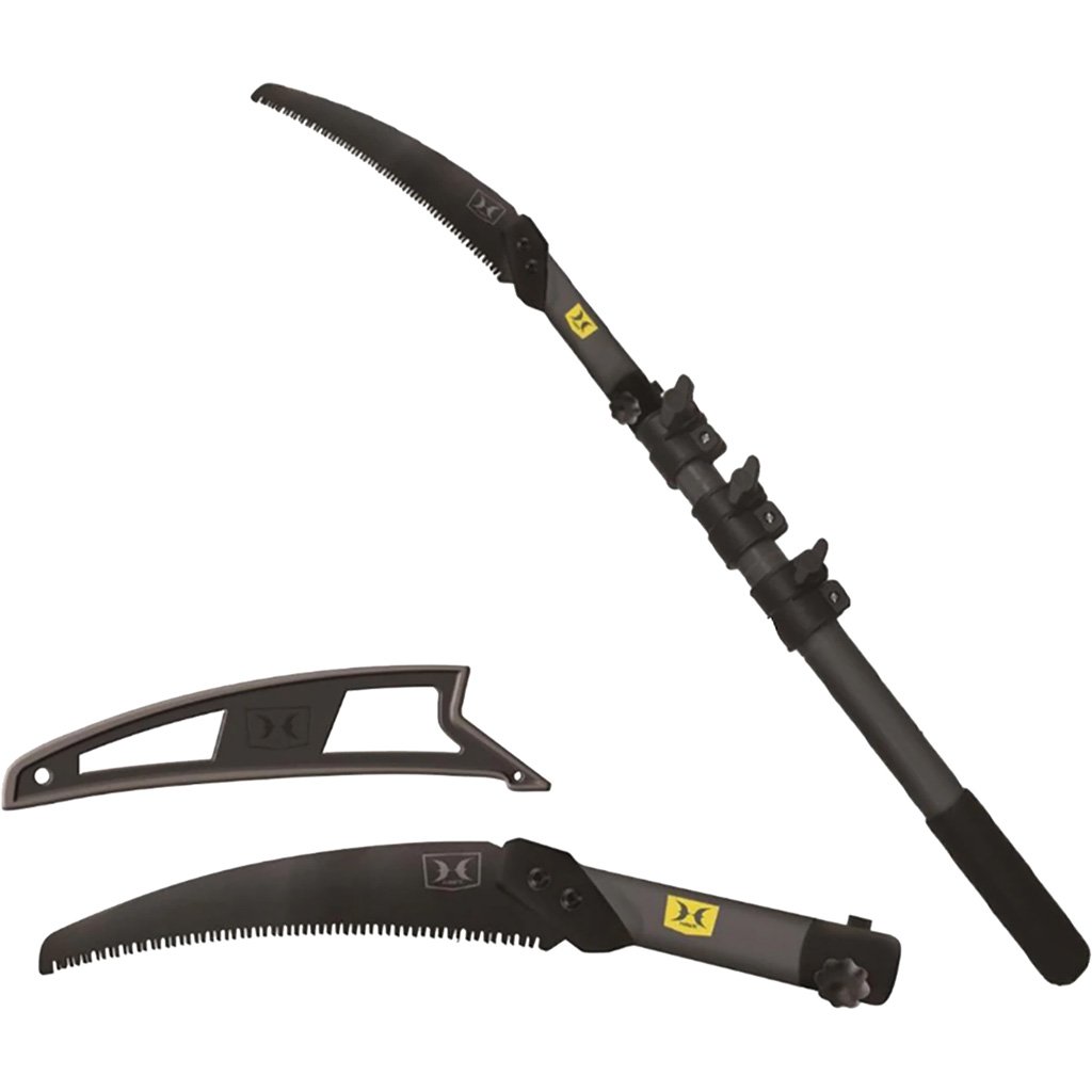 Hawk HWK-ULPS10 Helium 10 ft Pole Saw, SK5 Steel Blade, Soft Grip, Grey