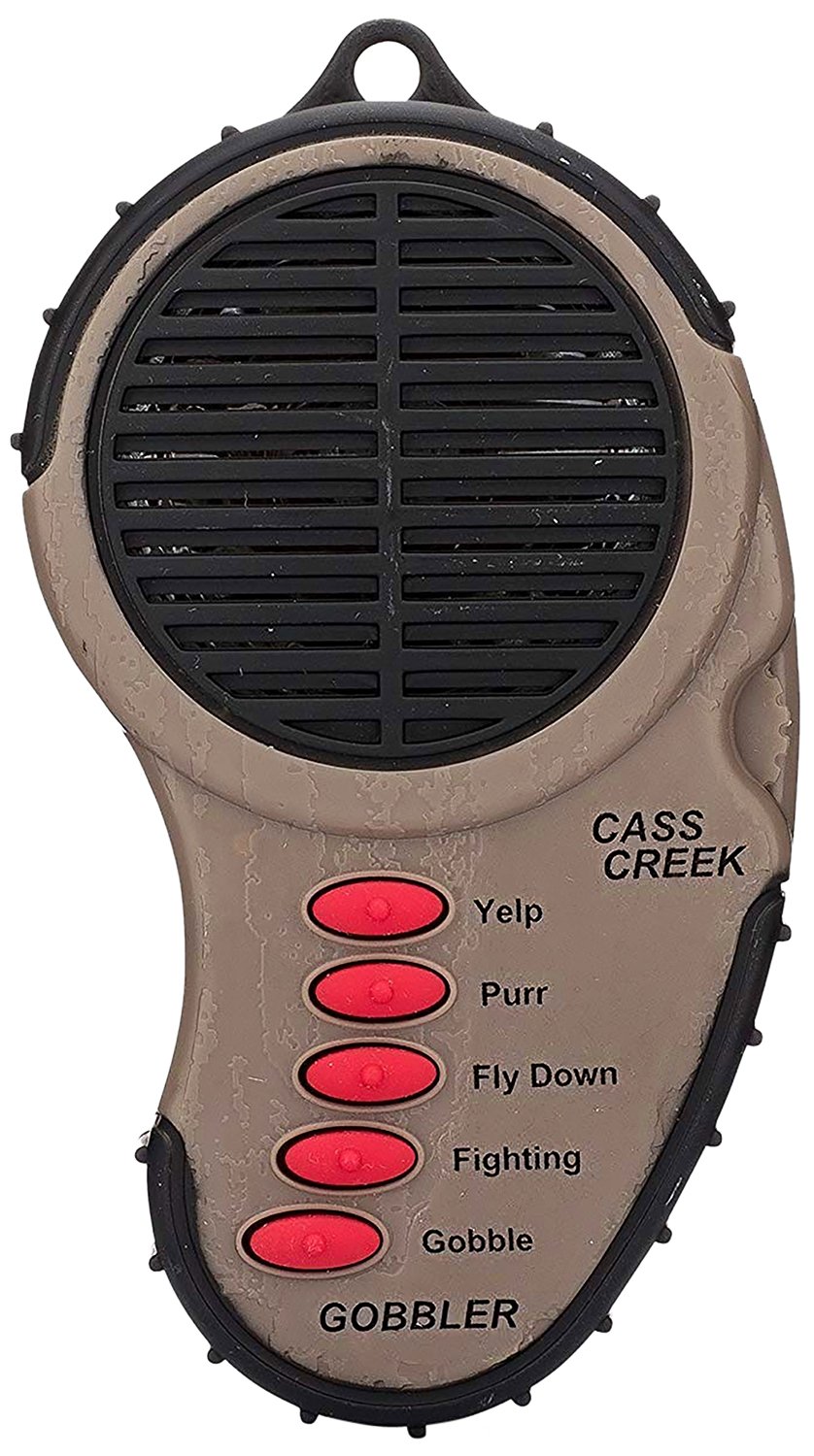 Cass Creek 041 Ergo Spring Gobbler Electronic Game Call, Camo, Belt Clip - CASS - TURKEY