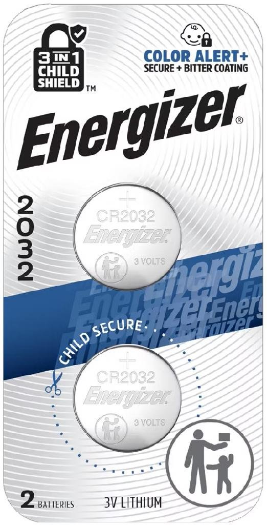Energizer ECR2032BP2 Ultimate Lithium CR2032 Batteries 2-Pack